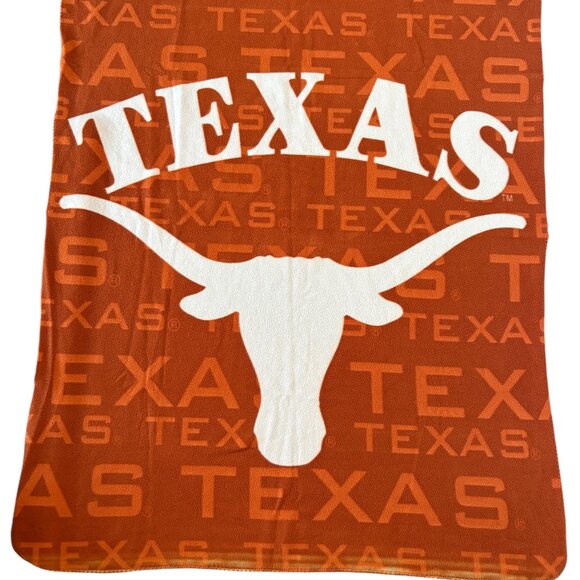 NCAA Texas Longhorns Large Soft Fleece Throw Blanket 48" X 60" - Picture 2 of 4